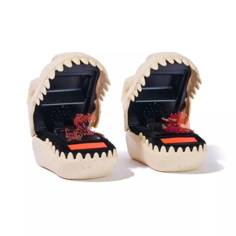 Interaktives Dinosaurier-Spielzeug Spinmaster Bitzee Jurassic World – 25 Dinos im Inneren, berührungsreaktive Pods, AA-Batterie, beige