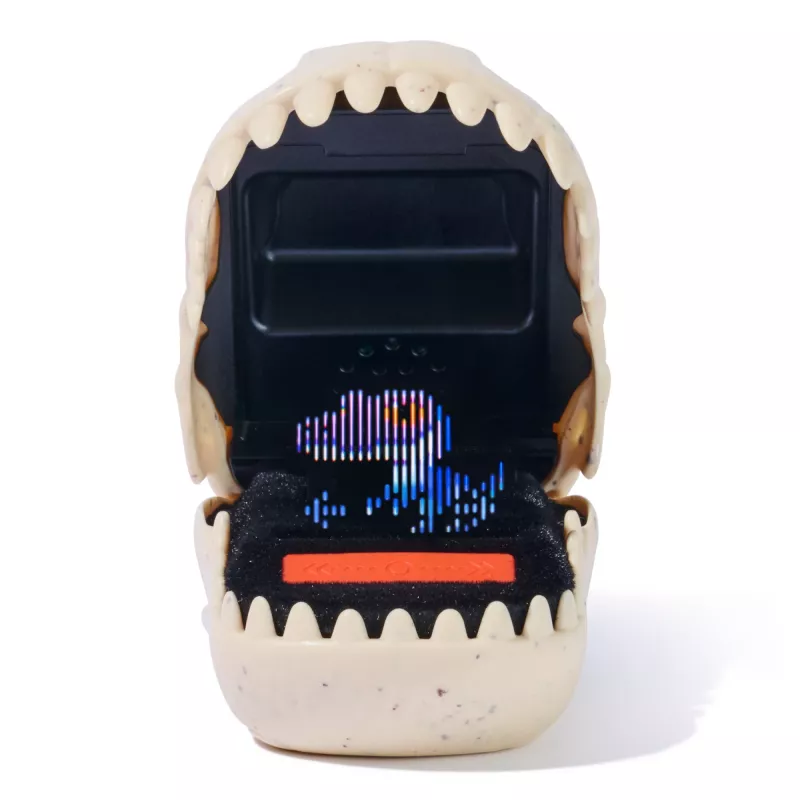 Interaktives Dinosaurier-Spielzeug Spinmaster Bitzee Jurassic World – 25 Dinos im Inneren, berührungsreaktive Pods, AA-Batterie, beige