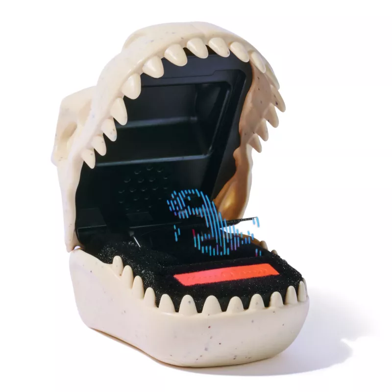 Interaktives Dinosaurier-Spielzeug Spinmaster Bitzee Jurassic World – 25 Dinos im Inneren, berührungsreaktive Pods, AA-Batterie, beige