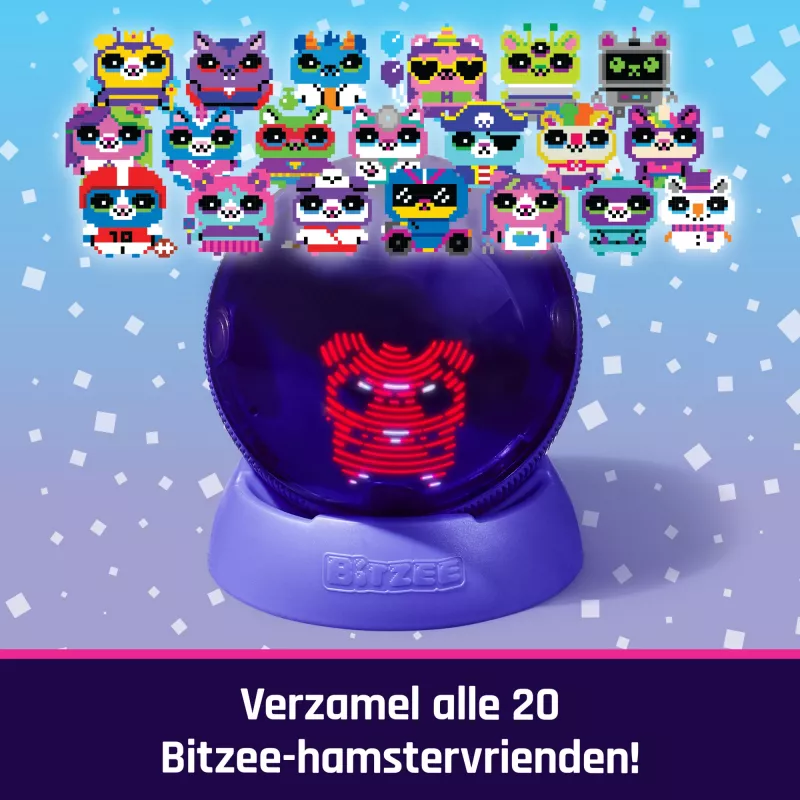 Interaktives Hamsterball-Spielzeug Spinmaster Bitzee mit über 20 digitalen Hamstern, rollt und reagiert auf Berührung, AA-Batterie, mehrfarbig