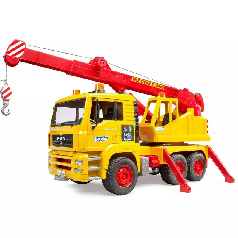 Spielzeug-Kranwagen BRUDER MAN TGA Modell 01054, maßstabsgetreues Spielfahrzeug zum Spielen