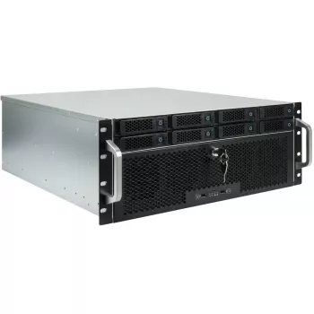 Server-Rack-Gehäuse INTER-TECH IPC 4U-4708 – 4U, Schwarz, unterstützt ATX/PS2-Netzteil, 4x Front 80mm, 2x Rückseite 80mm, 2,5/3,5 Zoll HDD