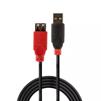 Lindy 5m USB 2.0 Active Extension schlank, 5 m, USB A, USB A, USB 2.0, 0,48 Gbit/s, Schwarz