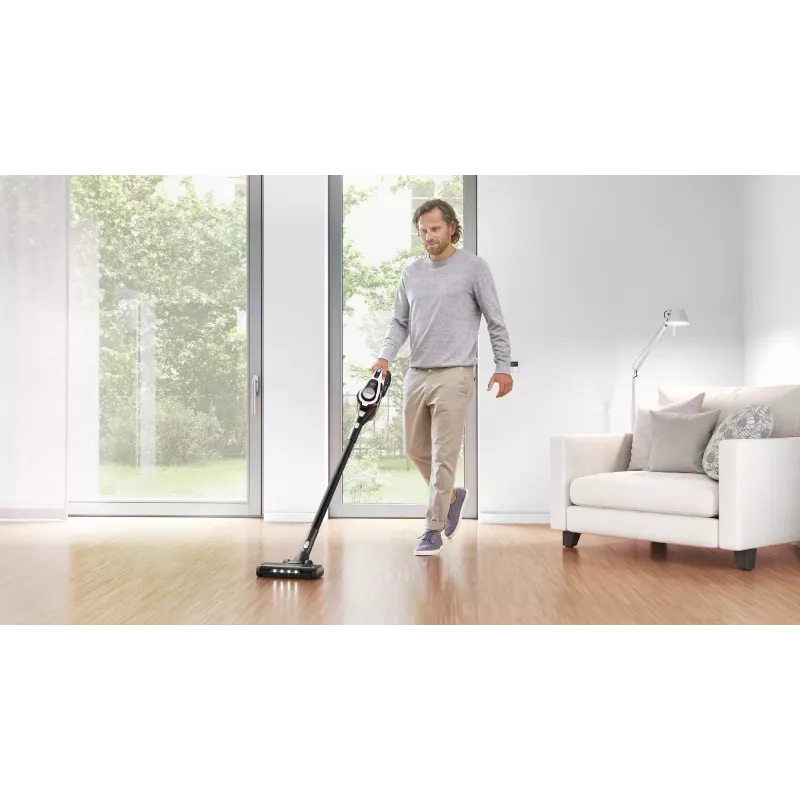 Bosch Serie 8 BSS825ALL Stabstaubsauger/Akkusauger Batterie Trocken Beutellos Schwarz, Weiß 5 Ah