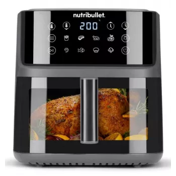 NutriBullet CrispLite Vision Single 8 L Standgerät 2000 W Heißluftfritteuse Schwarz