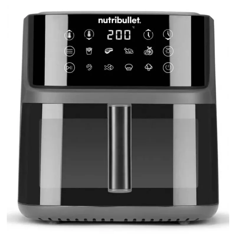 NutriBullet CrispLite Vision Single 8 L Standgerät 2000 W Heißluftfritteuse Schwarz