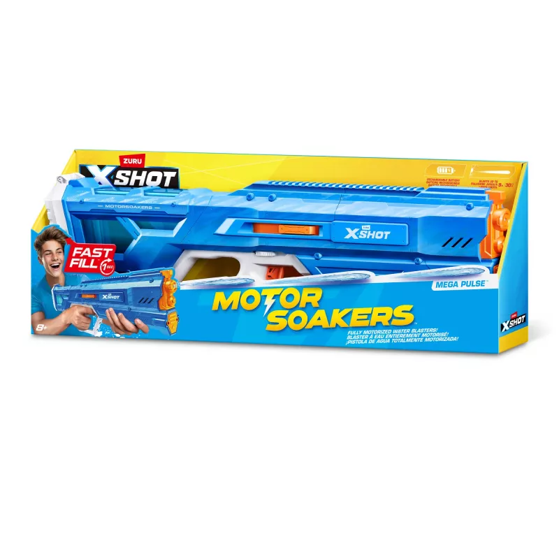 Zuru Wasserblaster Mega Pulse Motor Soaker XSHOT — batteriebetriebener motorisierter Wasserblaster (Modell 118159)