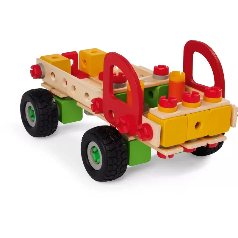 Konstruktionsspielzeug-Set Simba-Dickie Eichhorn Constructor Trucks — 135 Teile, Fahrzeug- und Blockelemente zum Bauen
