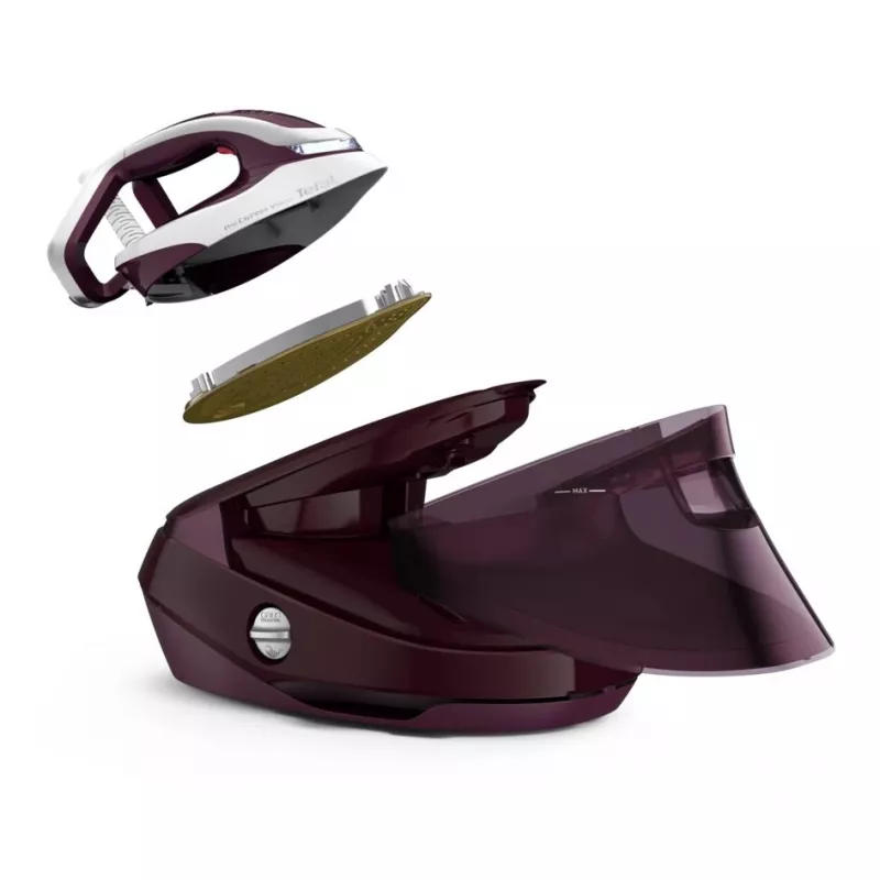 Tefal Pro Express Vision GV9810 3000 W 1,1 L Durilium AirGlide Autoclean-Bügelsohle Rot, Weiß