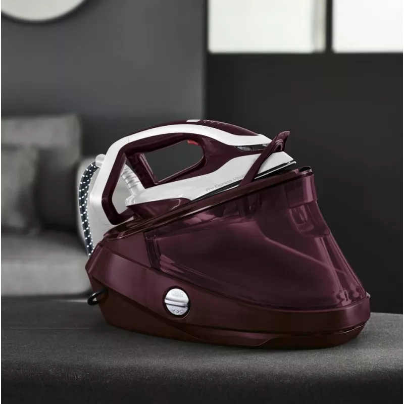 Tefal Pro Express Vision GV9810 3000 W 1,1 L Durilium AirGlide Autoclean-Bügelsohle Rot, Weiß