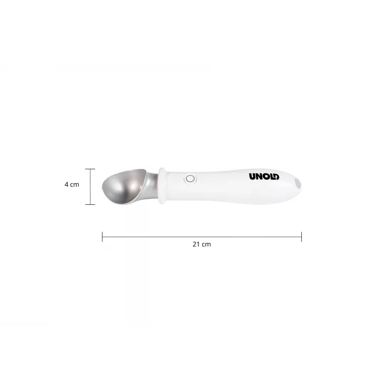 Disher scoop Unold 488990 4 mm Edelstahl Kunststoff Weiß
