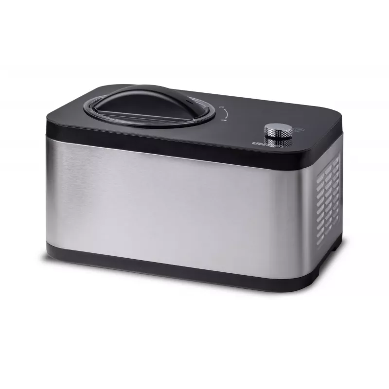 Unold 48826 Eismaschine & Joghurtbereiter EVA Kompressor-Eismaschine 1,5 L 120 W Schwarz, Edelstahl