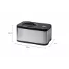Unold 48826 Eismaschine & Joghurtbereiter EVA Kompressor-Eismaschine 1,5 L 120 W Schwarz, Edelstahl