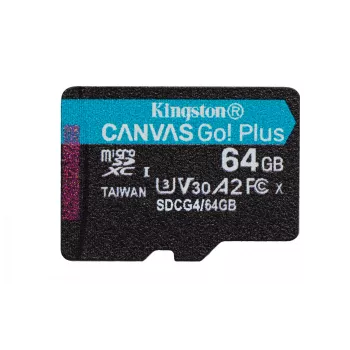 Kingston Technology 64GB microSDXC Canvas Go Plus Gen4 200R A2 U3 Einzelpack ohne ADP