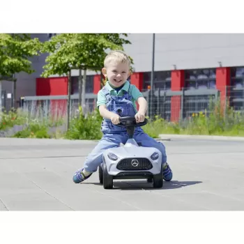 Rutschauto Simba-Dickie BIG Mercedes-AMG GT in Silber/Schwarz – Kinder-Schiebe-/Tretfahrzeug