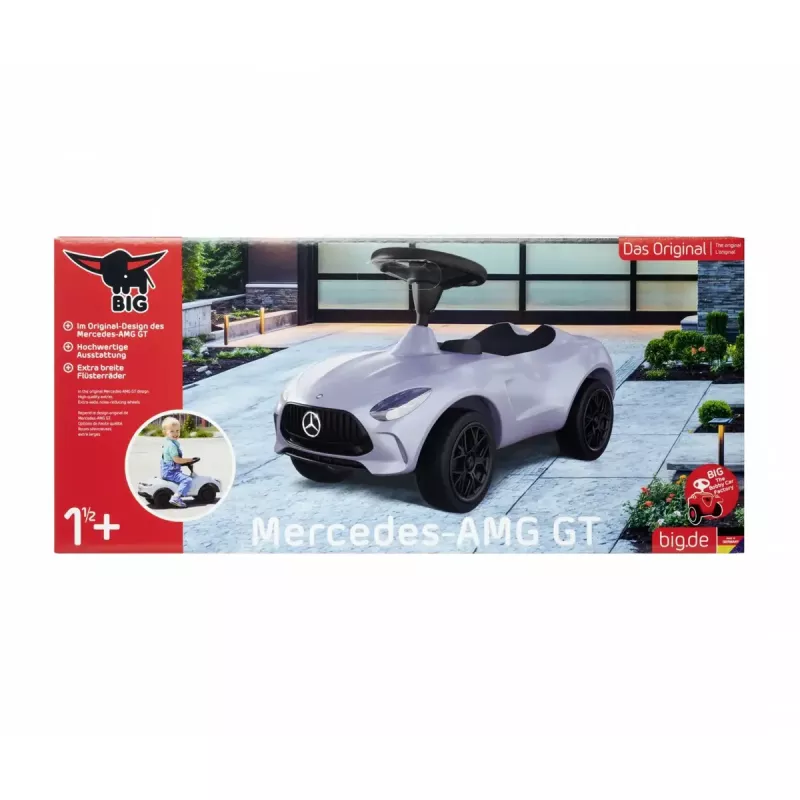 Rutschauto Simba-Dickie BIG Mercedes-AMG GT in Silber/Schwarz – Kinder-Schiebe-/Tretfahrzeug