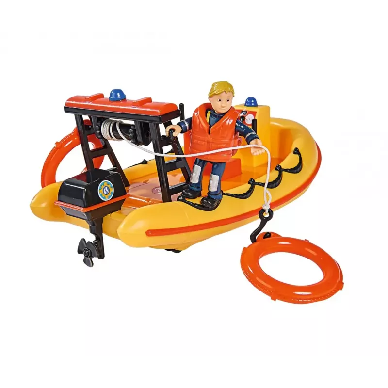 Spielzeugboot Simba-Dickie Feuerwehrmann Sam Neptun-Boot mit Figur – Spielfahrzeug