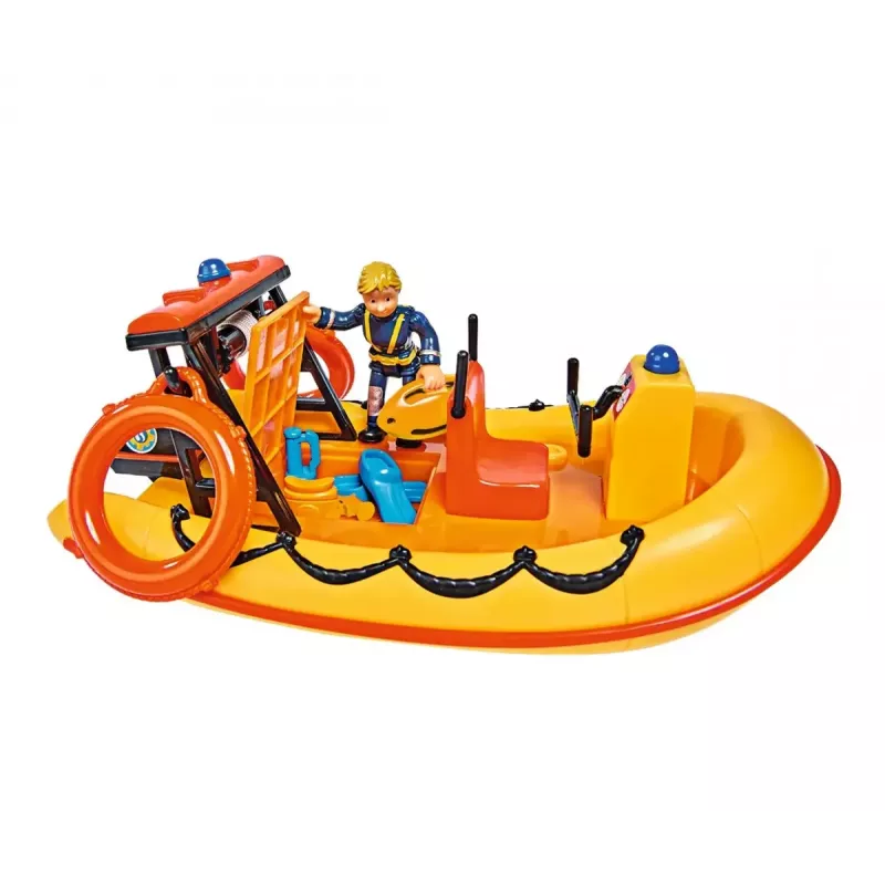 Spielzeugboot Simba-Dickie Feuerwehrmann Sam Neptun-Boot mit Figur – Spielfahrzeug