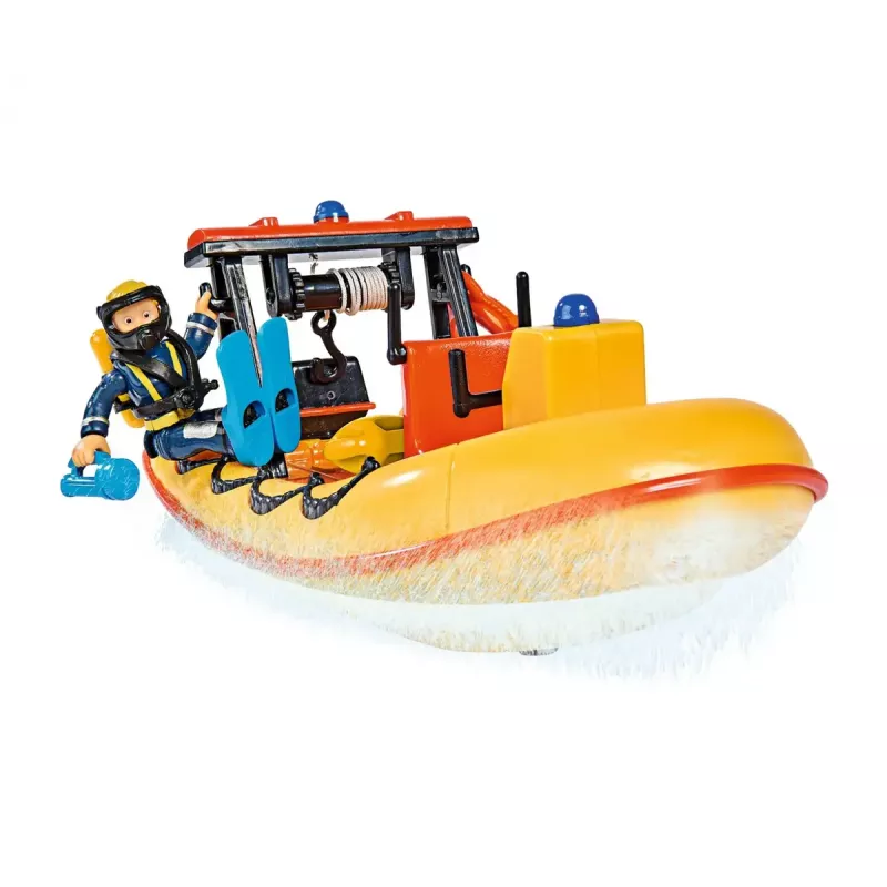 Spielzeugboot Simba-Dickie Feuerwehrmann Sam Neptun-Boot mit Figur – Spielfahrzeug