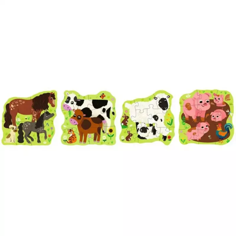 Puzzle Ravensburger UP! Bauernhoftiere – progressives Set 4, 6, 8, 10 Teile
