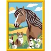Malset Ravensburger CreArt – Pferd- und Kätzchen-Motiv, Malen-nach-Zahlen-Kreativset
