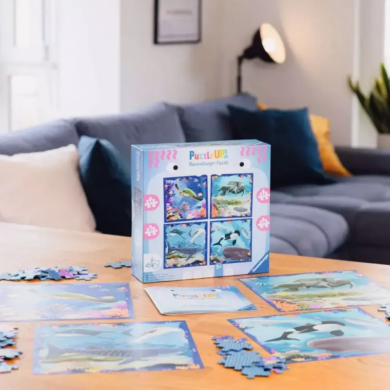Ravensburger UP! Meeresbewohner Puzzle — Set mit 64, 72, 81, 90 Teilen