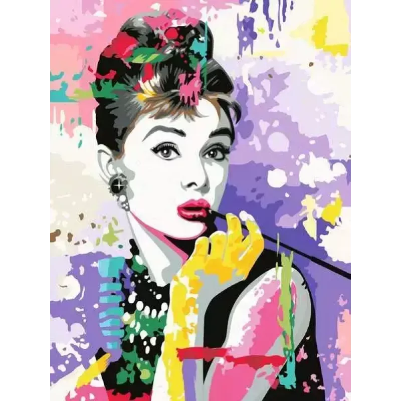 Puzzle-Malset Ravensburger CreArt Premium — Audrey Hepburn (Ravensburger 25526)