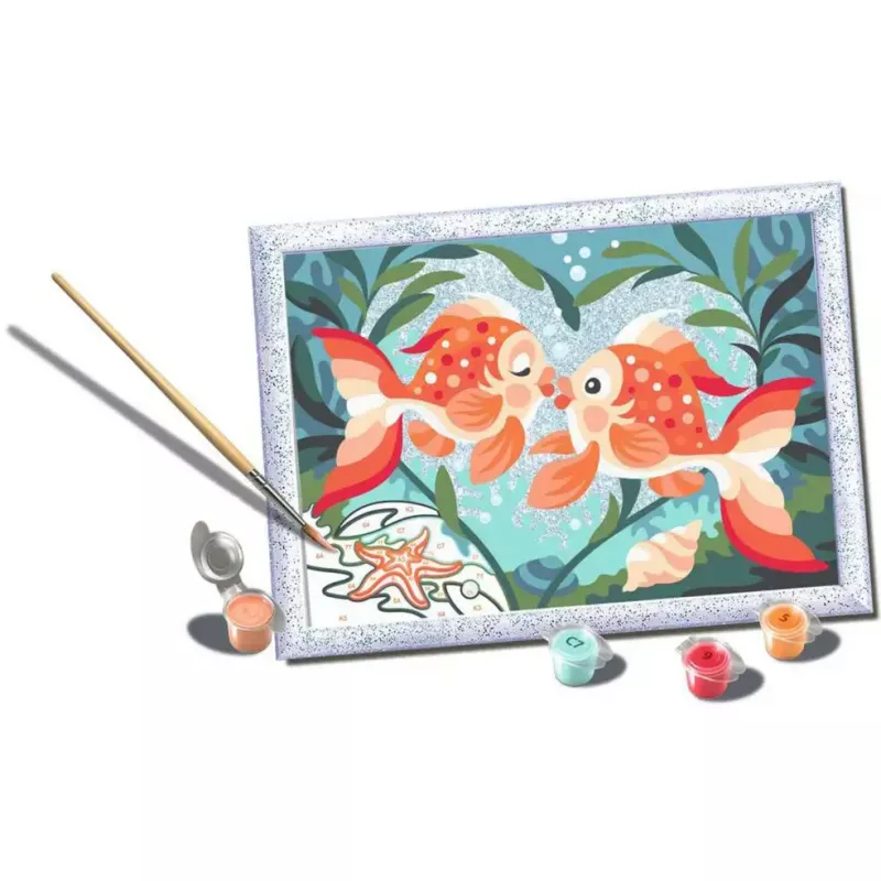 Mal-Set Ravensburger CreArt — Fish in Love (Modell 23998) — Acryl-Malen-nach-Zahlen-Set