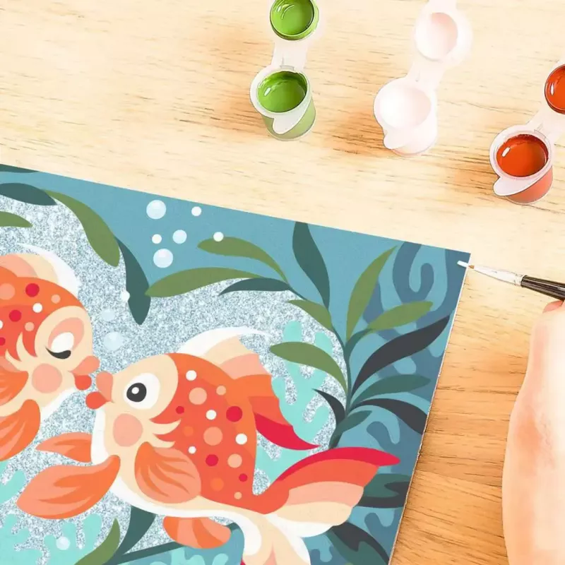 Mal-Set Ravensburger CreArt — Fish in Love (Modell 23998) — Acryl-Malen-nach-Zahlen-Set