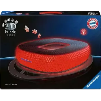 3D-Puzzle Ravensburger Iconics Allianz Arena mit Licht, 216 Teile