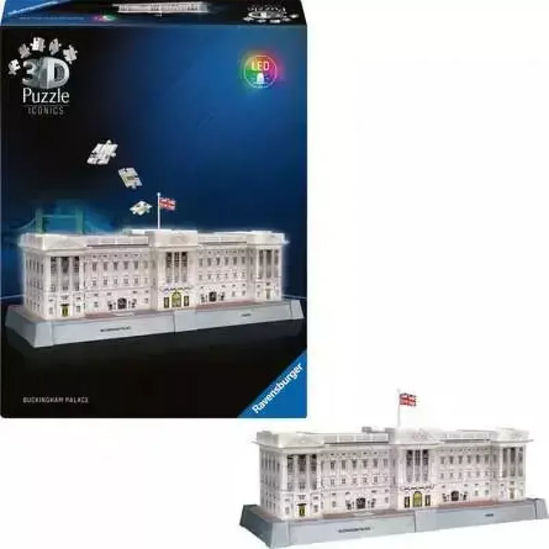3D-Puzzle Ravensburger Iconics Buckingham Palace mit Licht, 216 Teile