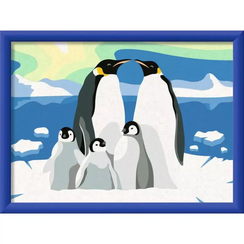 Mal-Set Ravensburger CreArt Pinguinfamilie – Malen-nach-Zahlen-Set, Modell 25888