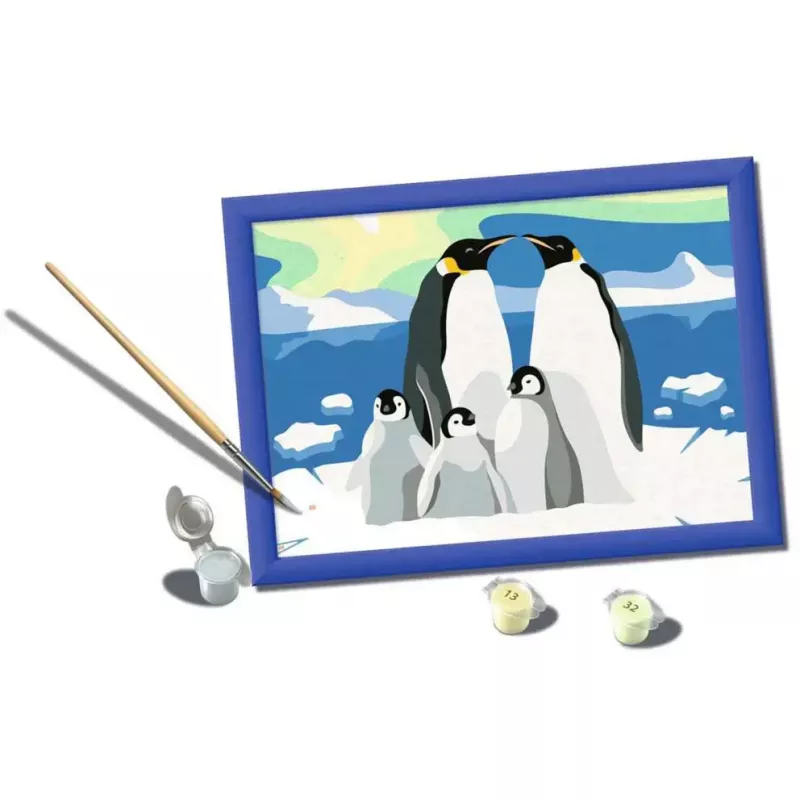 Mal-Set Ravensburger CreArt Pinguinfamilie – Malen-nach-Zahlen-Set, Modell 25888