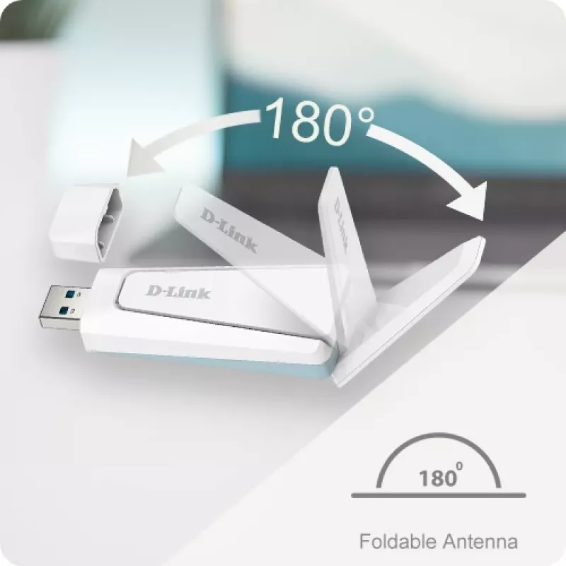 D-Link Wi-Fi 6 AX1800 USB 3.0 Dongle, Wireless, USB, WLAN, 1800 Mbit/s