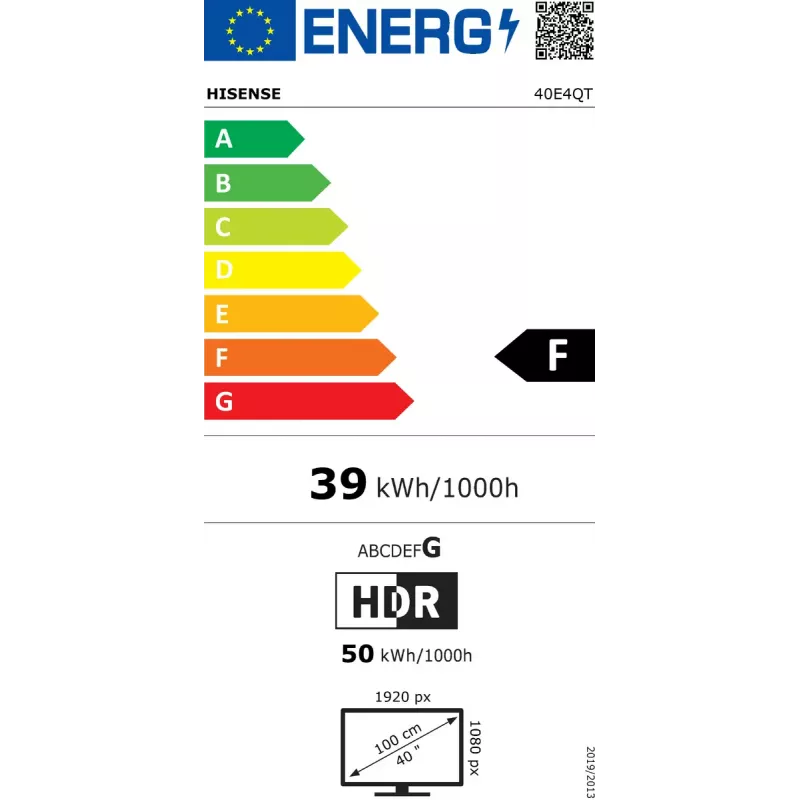 Hisense 40E4QT 101,6 cm (40 Zoll) Full HD Smart TV Wi-Fi Schwarz