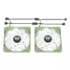 Computergehäuselüfter THERMALTAKE Matcha Grün CT120 120mm, 500–2000 RPM, 1,87 mmH2O, grau, 2 Stück