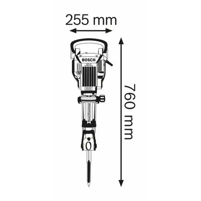 Bosch 0 611 335 000 Abbruchhammer Schwarz, Blau 1750 W