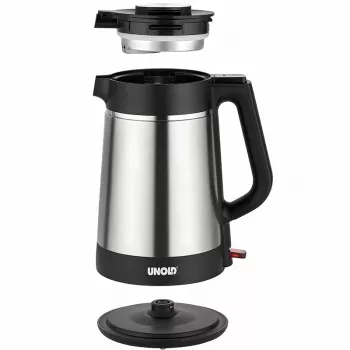 Unold 18715 Wasserkocher 1,5 L 1800 W Schwarz, Edelstahl