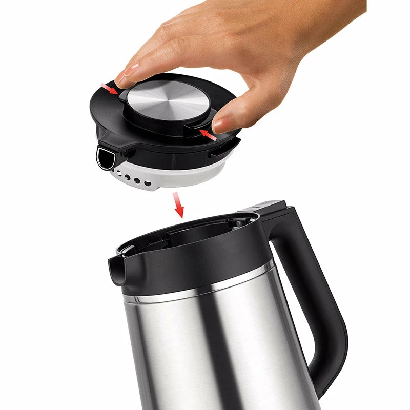 Unold 18715 Wasserkocher 1,5 L 1800 W Schwarz, Edelstahl