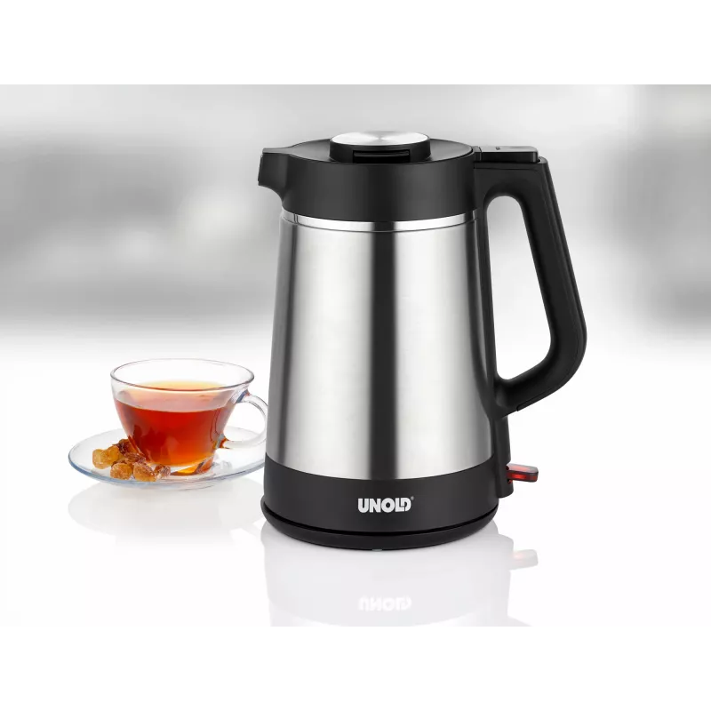 Unold 18715 Wasserkocher 1,5 L 1800 W Schwarz, Edelstahl