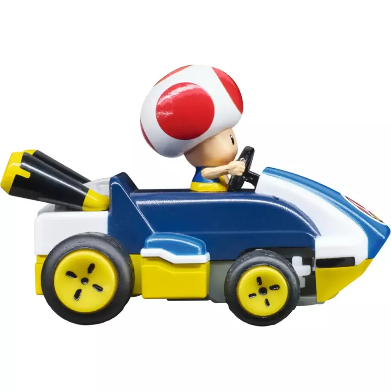 Ferngesteuertes Spielzeugauto CARRERA Mario Kart Mini RC – Toad Paperbox, 2,4 GHz