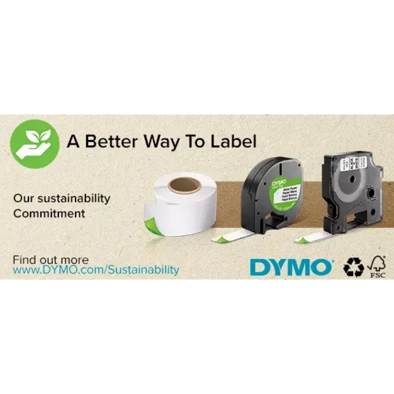 DYMO Authentic D1 Durable Etiketten | Schwarzer Druck auf weißem Band | 12 mm x 5,5 m | Hochleistungs-Etikettenband für LabelManager Etikettendrucker