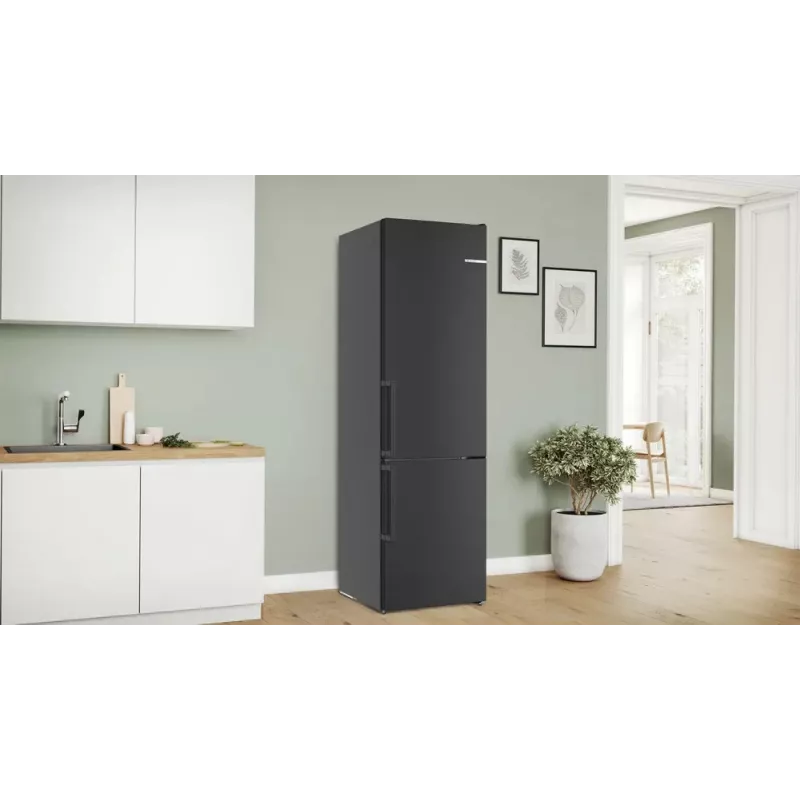 Bosch KGN39VXAU Kühl-Gefrierkombination Freistehend 363 l Schwarz