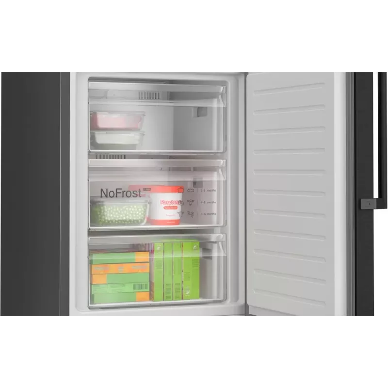Bosch KGN39VXAU Kühl-Gefrierkombination Freistehend 363 l Schwarz