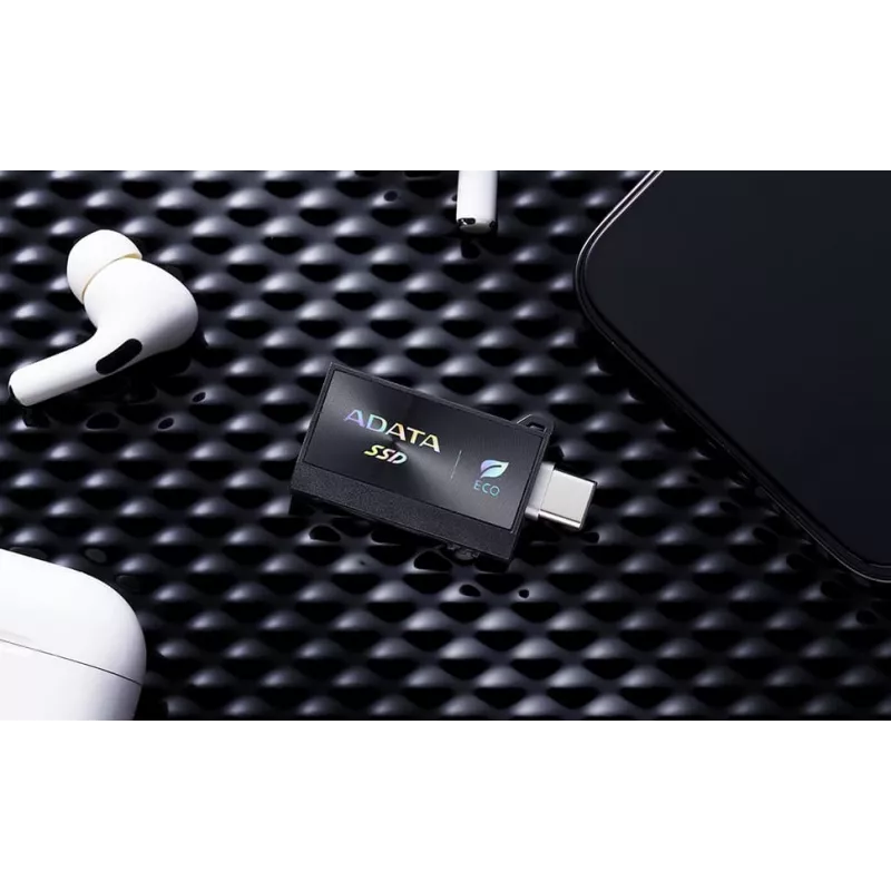 Externe SSD ADATA SC730 1 TB, USB Type-C 3.2 Gen 2, 600/600 MB/s, Schwarz, Kunststoffgehäuse