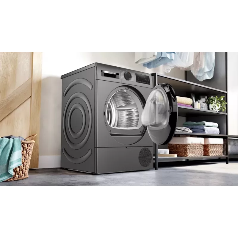 Bosch Serie 6 WQG243DR10 Wärmepumpentrockner Freistehend Frontlader 9 kg Grau