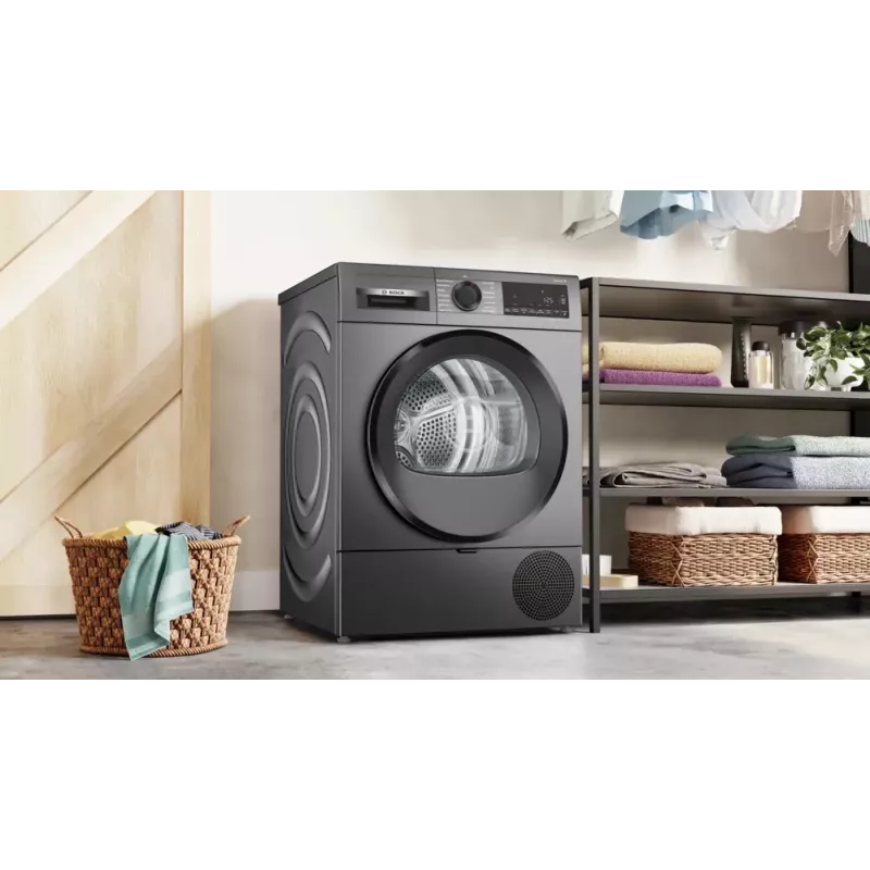 Bosch Serie 6 WQG243DR10 Wärmepumpentrockner Freistehend Frontlader 9 kg Grau