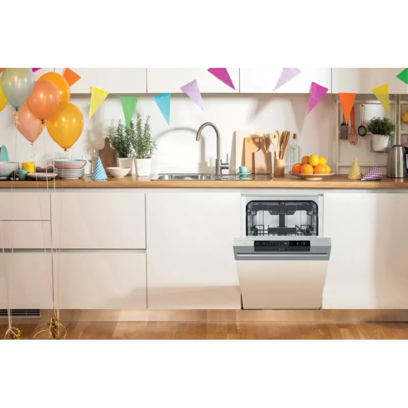 Teilintegrierter Geschirrspüler Gorenje GI 561 D 10 S EB — 11 Maßgedecke, Slimline 45 cm, 45 dB, 9 L/Zyklus