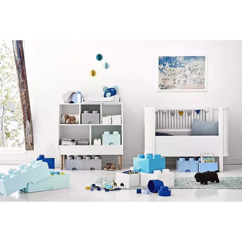 Schubladeneinheit room copenhagen LEGO Brick Drawer 4, grau, modulare Aufbewahrungsschublade