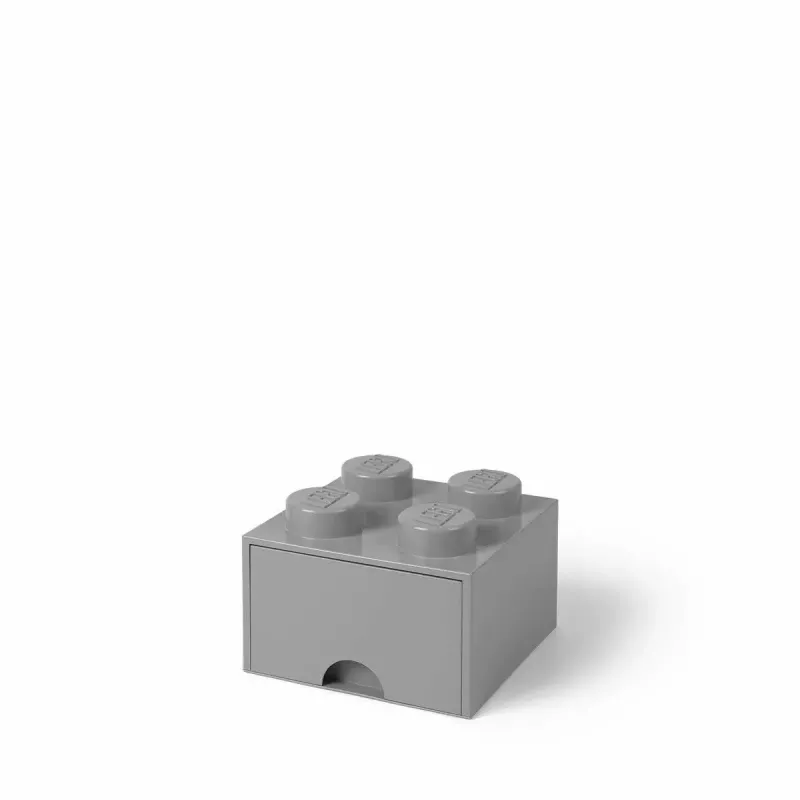 Schubladeneinheit room copenhagen LEGO Brick Drawer 4, grau, modulare Aufbewahrungsschublade